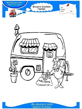 Çocuklar İçin Karavan Boyama Sayfaları 